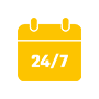 kalender 24/7 icon